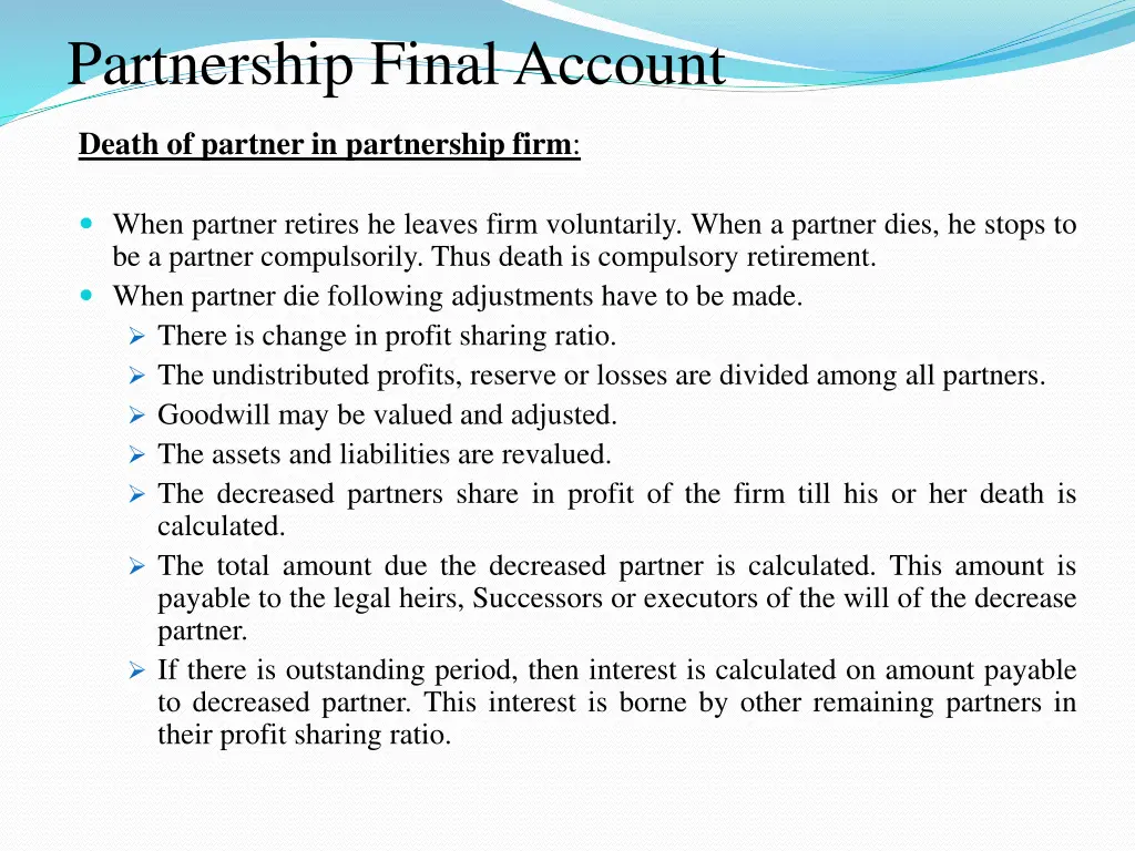 partnership final account 9