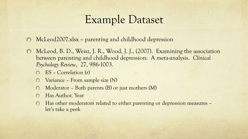 example dataset