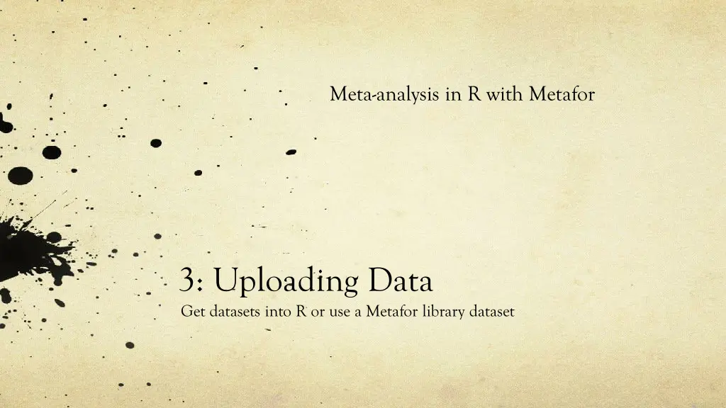 meta analysis in r with metafor