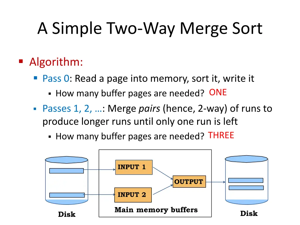 a simple two way merge sort 1