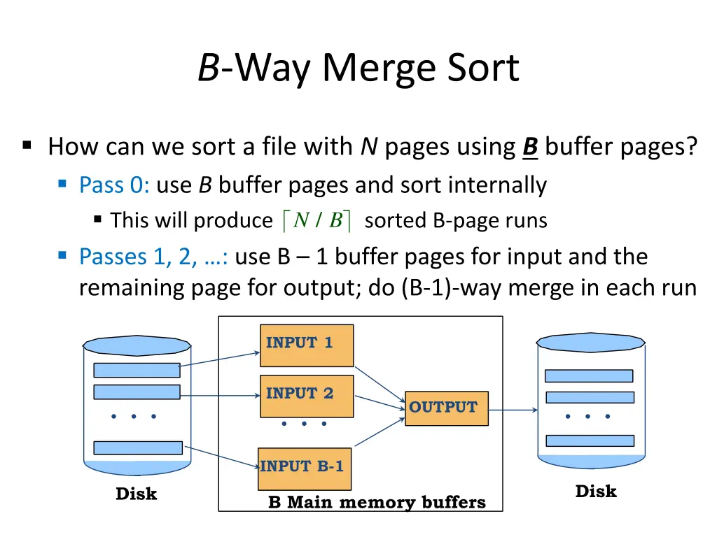 b way merge sort