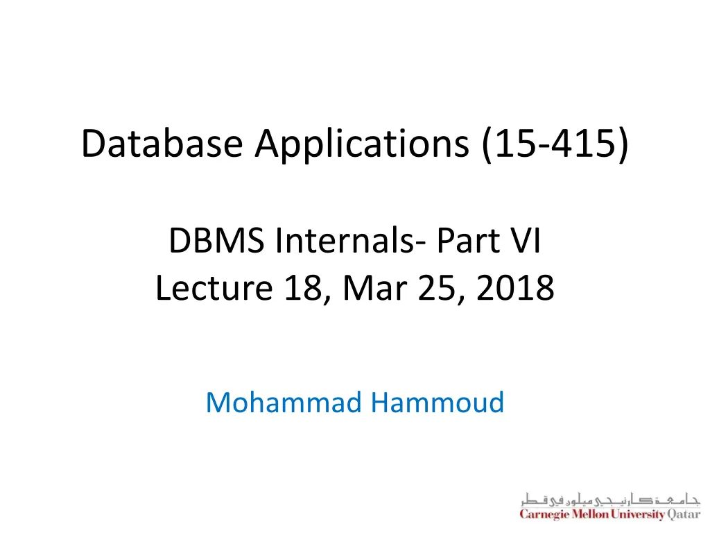 database applications 15 415