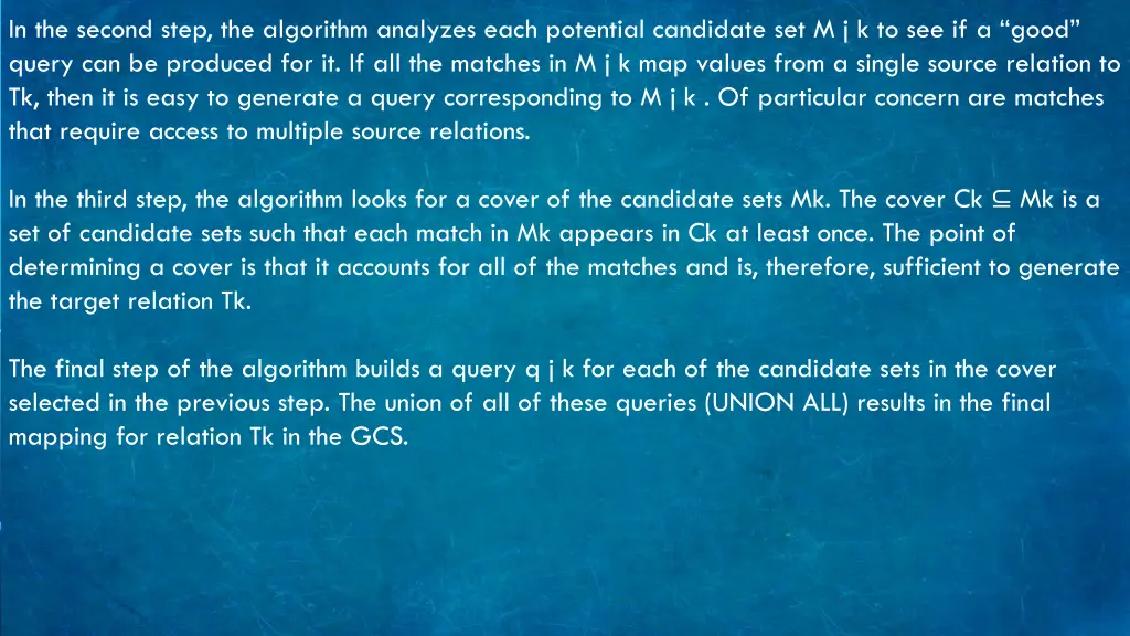 in the second step the algorithm analyzes each