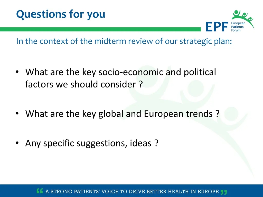 questions for you