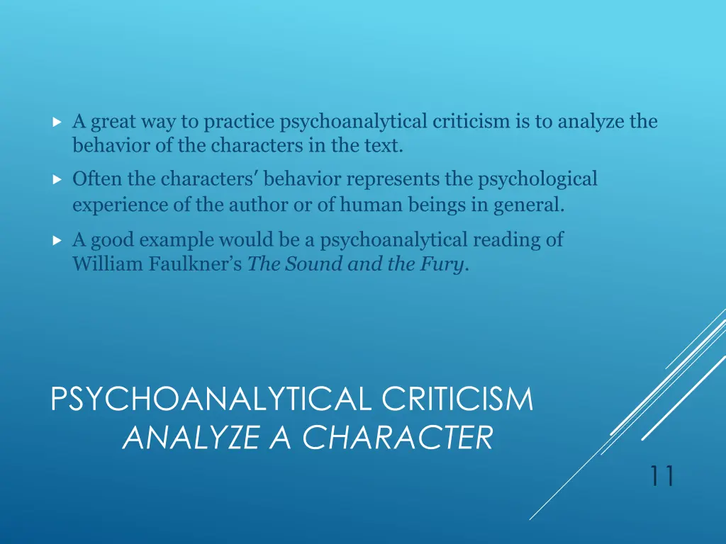 a great way to practice psychoanalytical