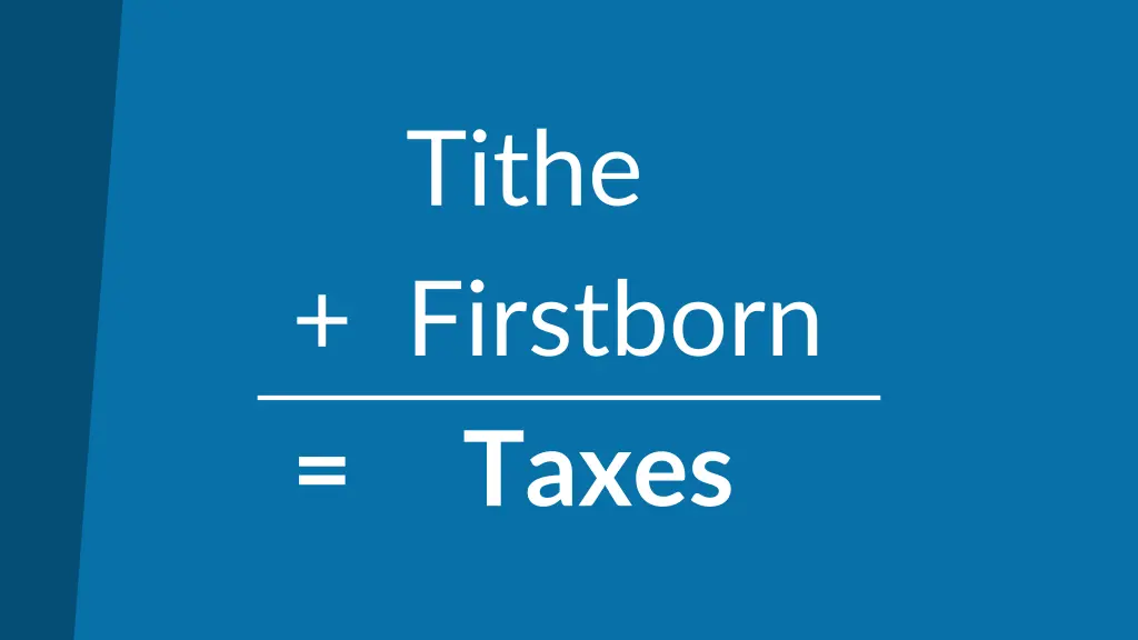 tithe firstborn taxes