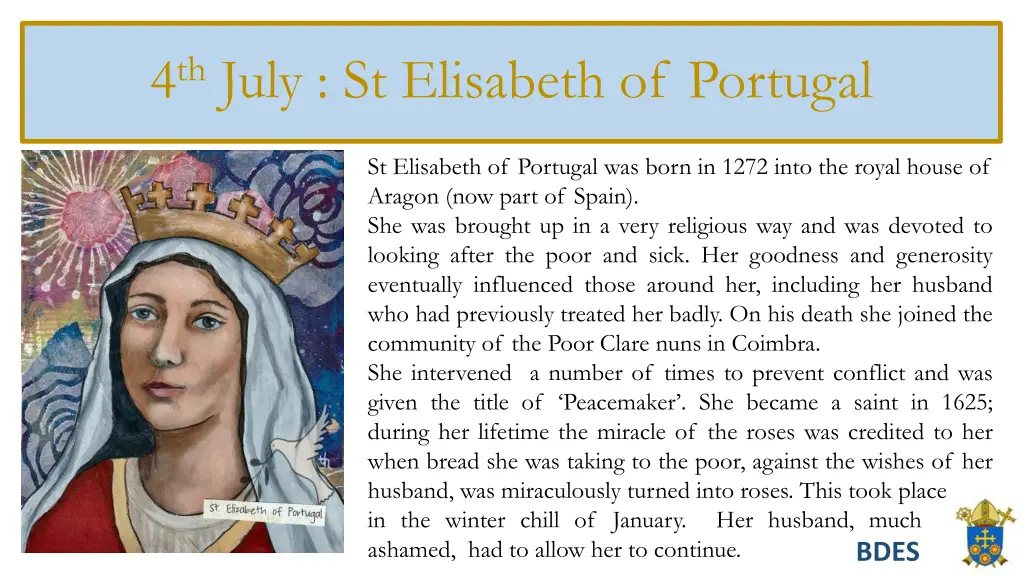 4 th july st elisabeth of portugal