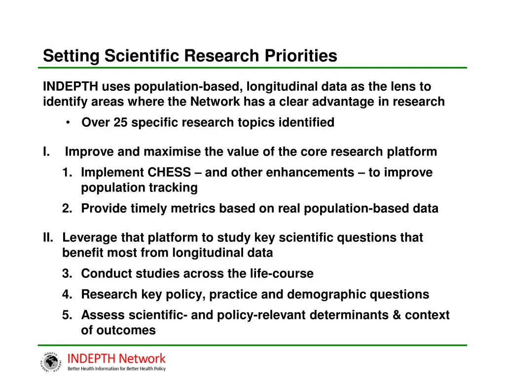 setting scientific research priorities