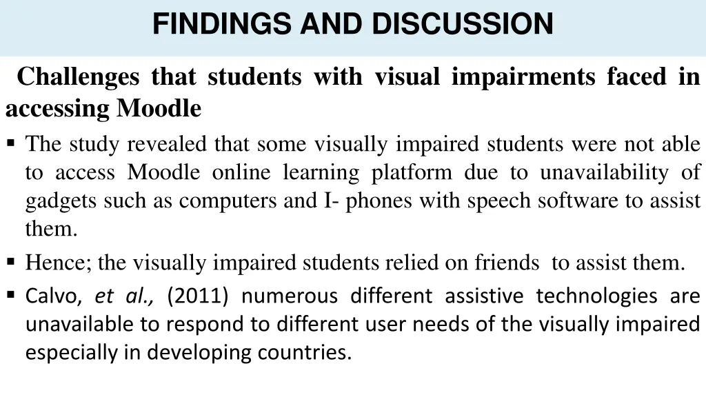 findings and discussion