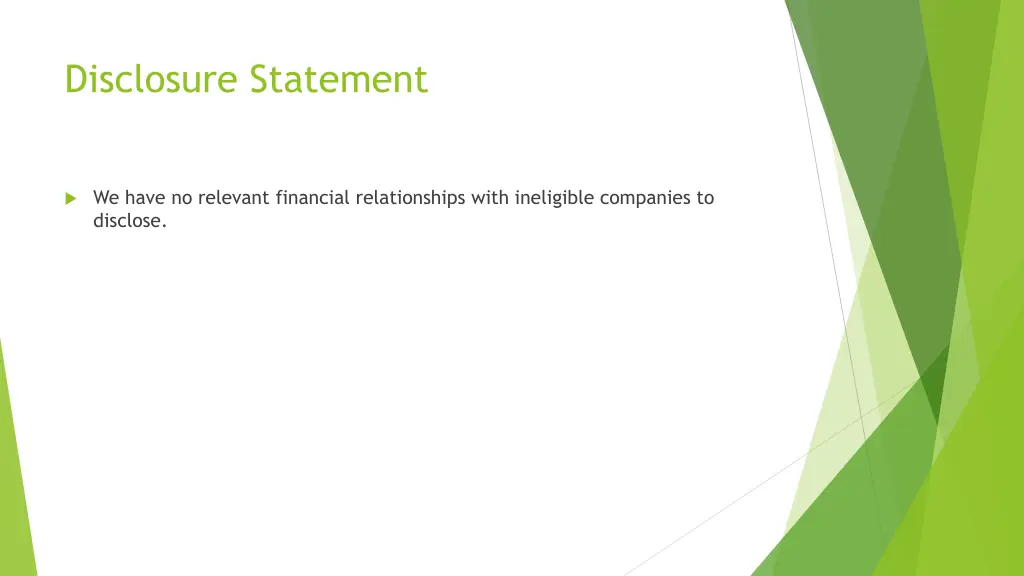 disclosure statement