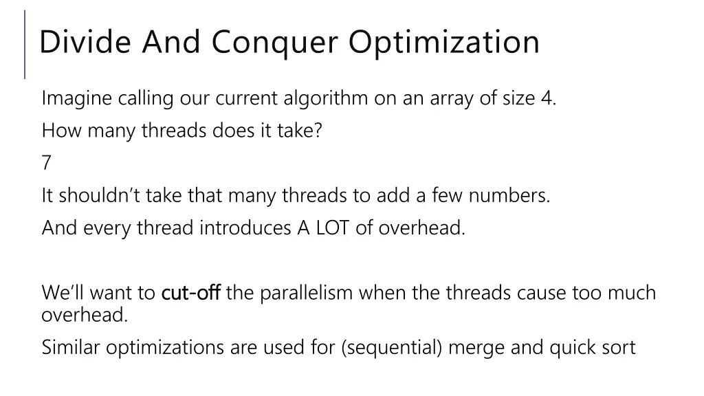 divide and conquer optimization