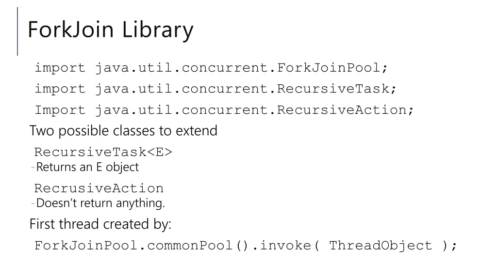 forkjoin library