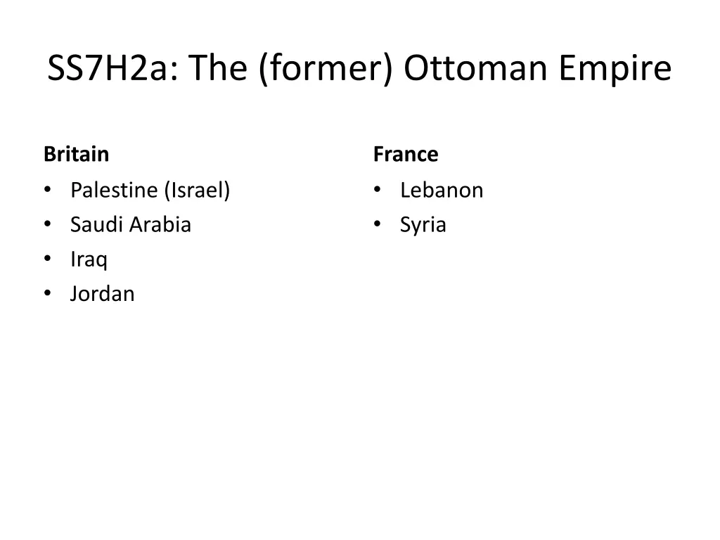 ss7h2a the former ottoman empire