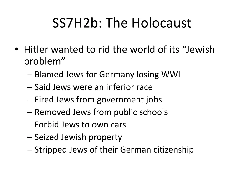 ss7h2b the holocaust
