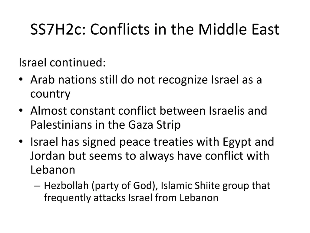 ss7h2c conflicts in the middle east 1