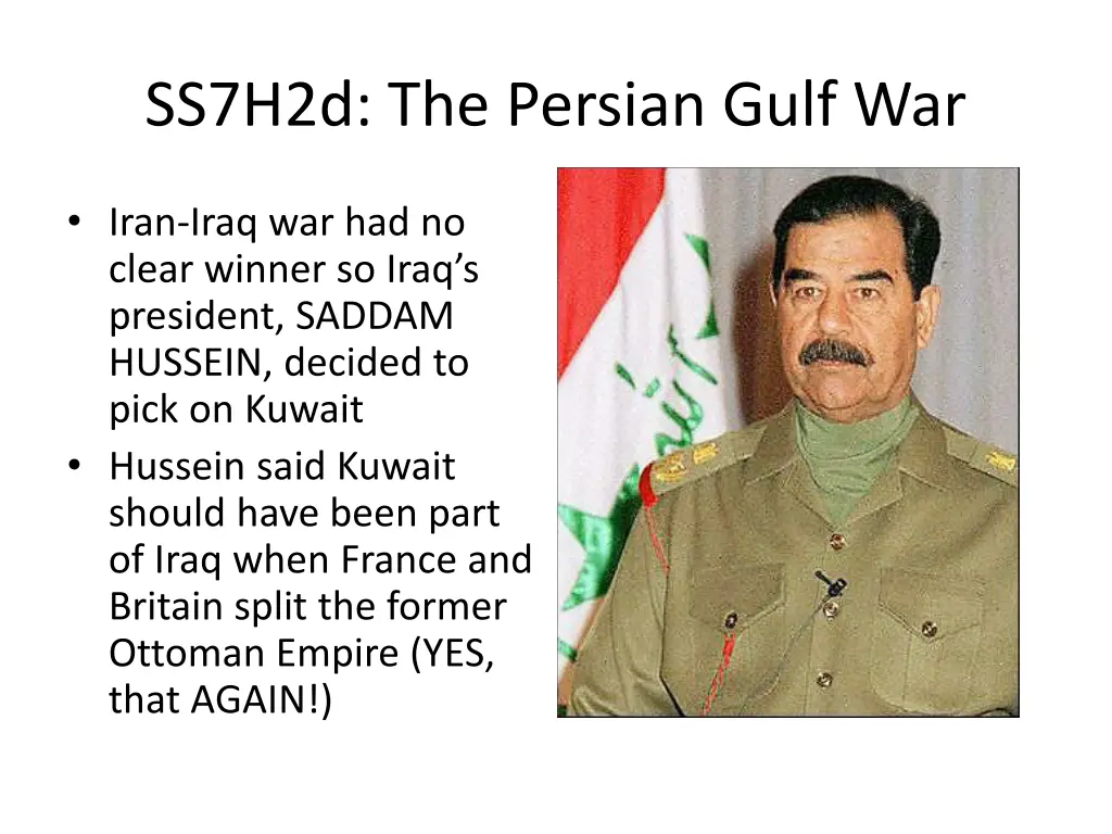 ss7h2d the persian gulf war