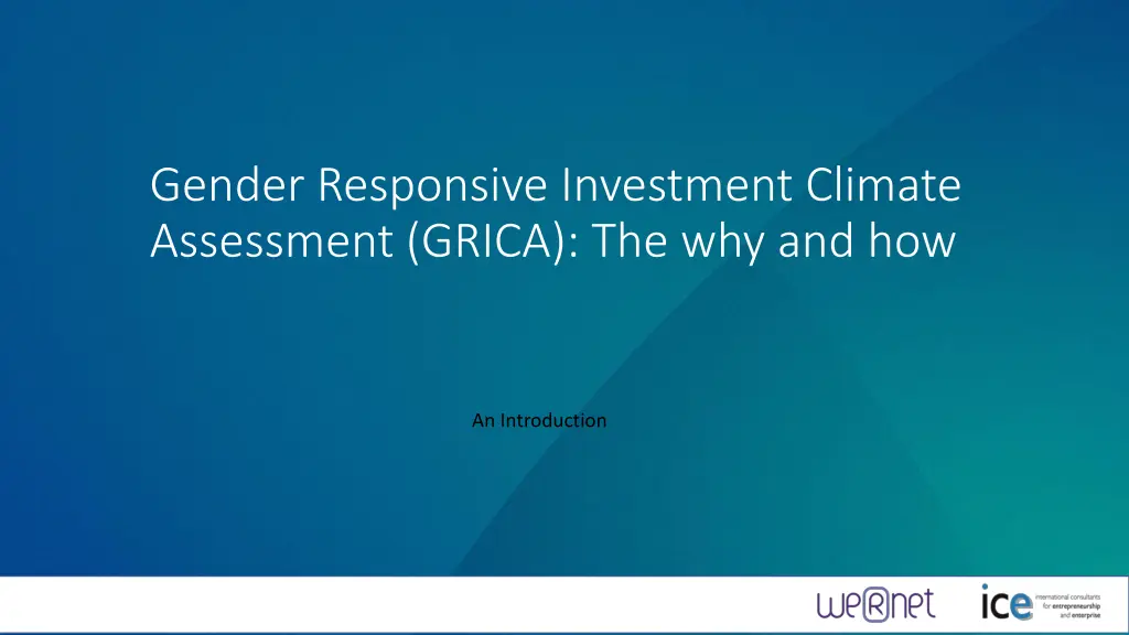 gender responsive investment climate assessment