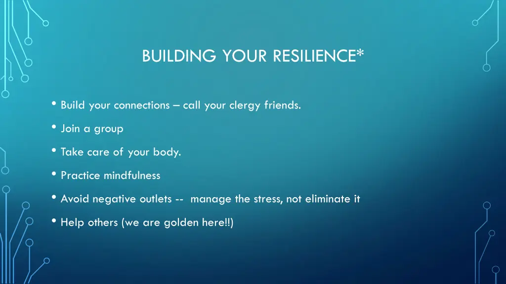 building your resilience