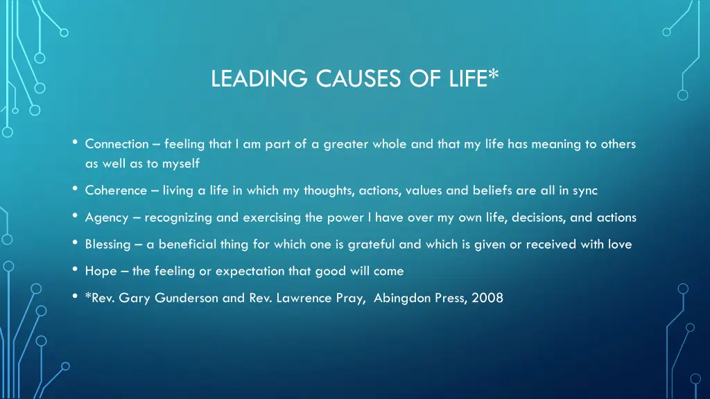 leading causes of life