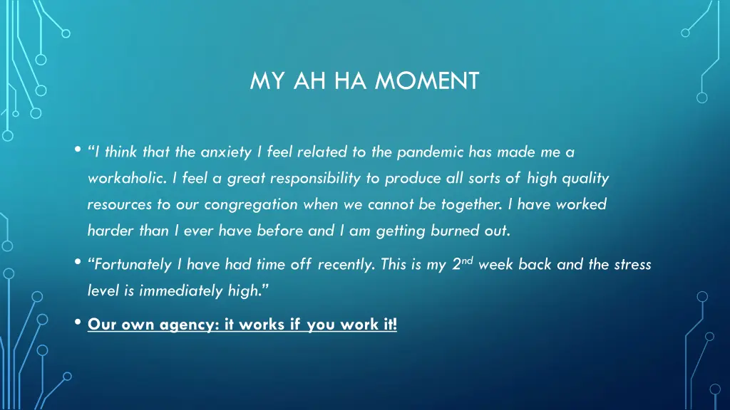 my ah ha moment
