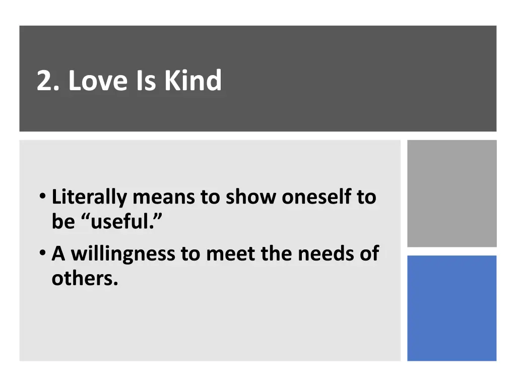 2 love is kind