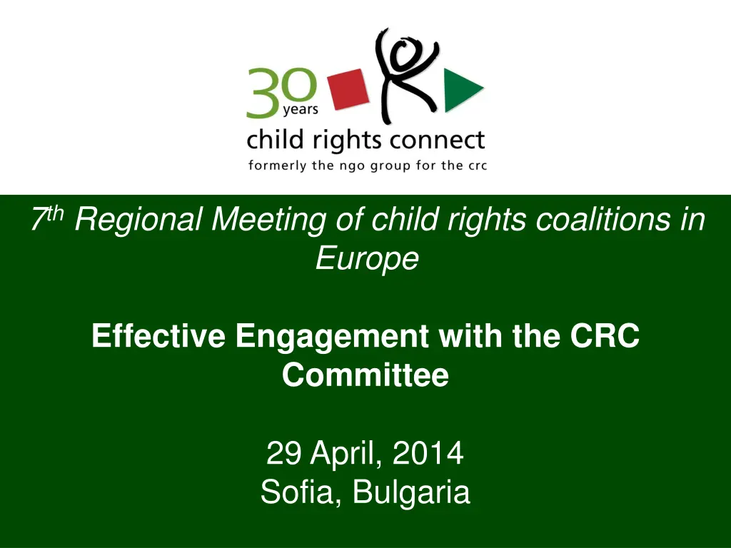7 th regional meeting of child rights coalitions
