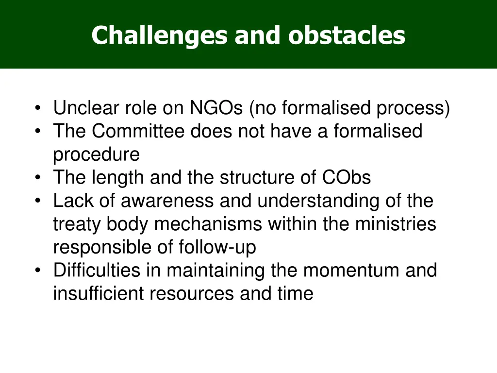 challenges and obstacles