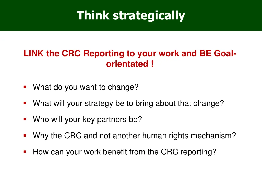 think strategically