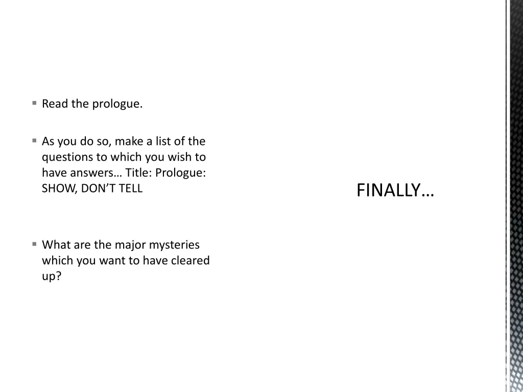 read the prologue
