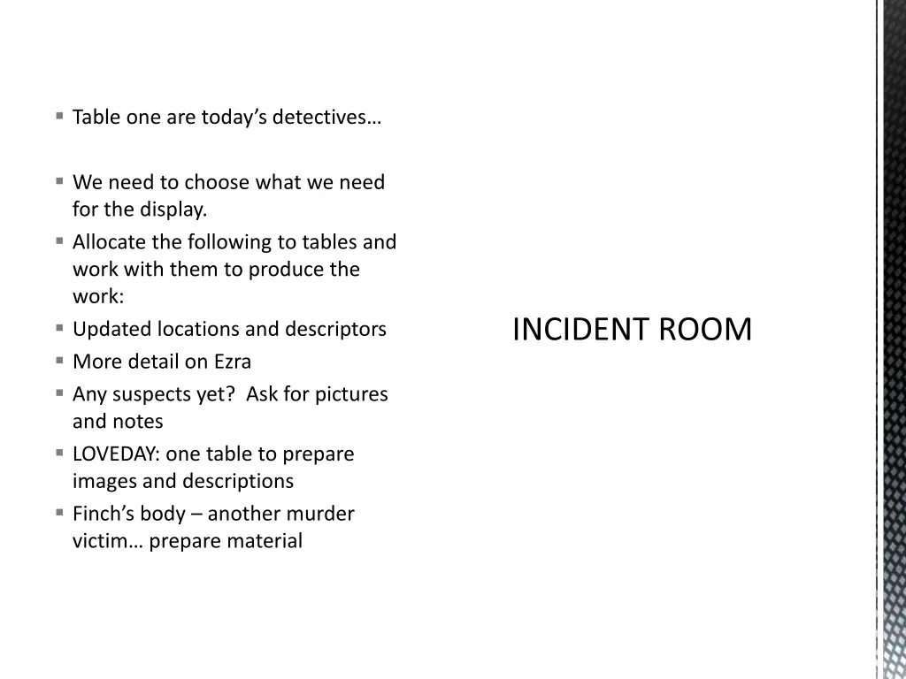 table one are today s detectives