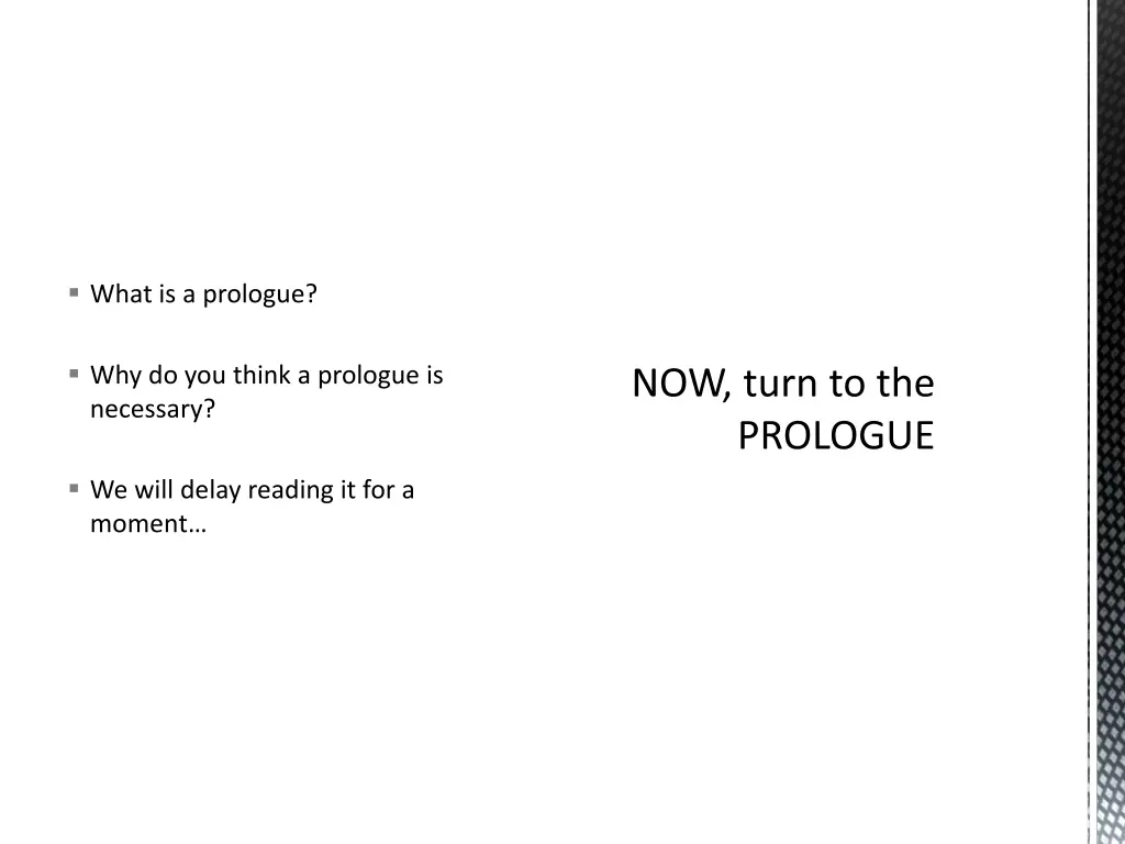 what is a prologue