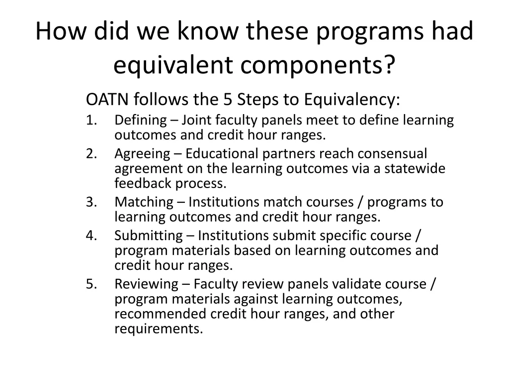 how did we know these programs had equivalent