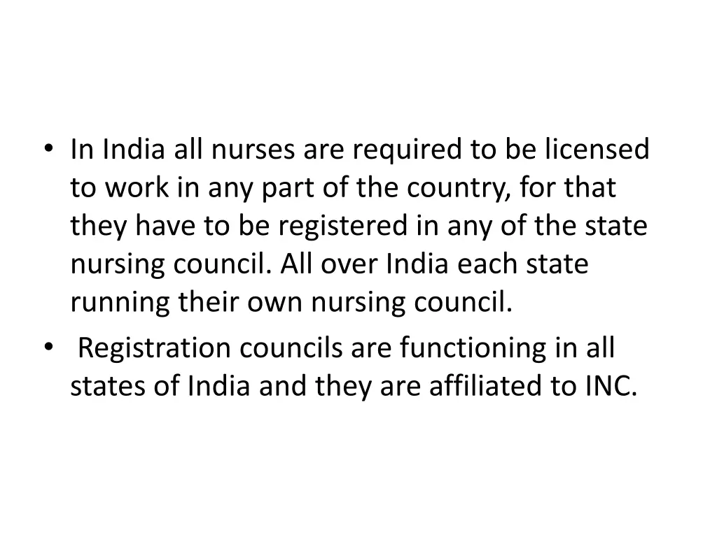 in india all nurses are required to be licensed