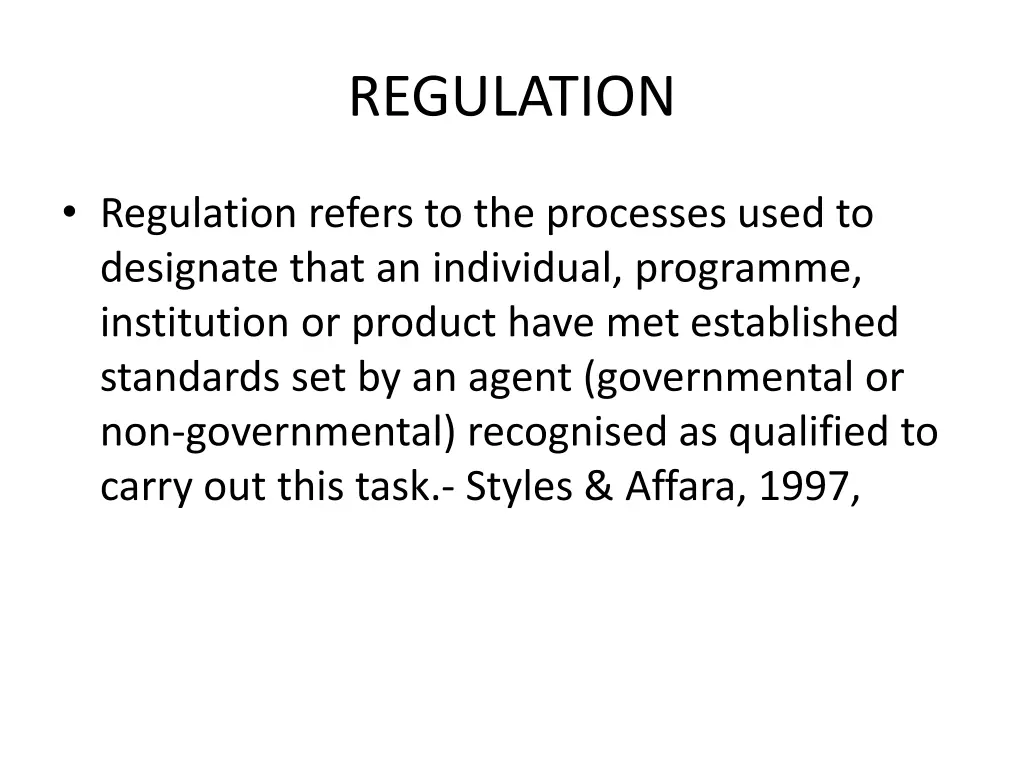 regulation