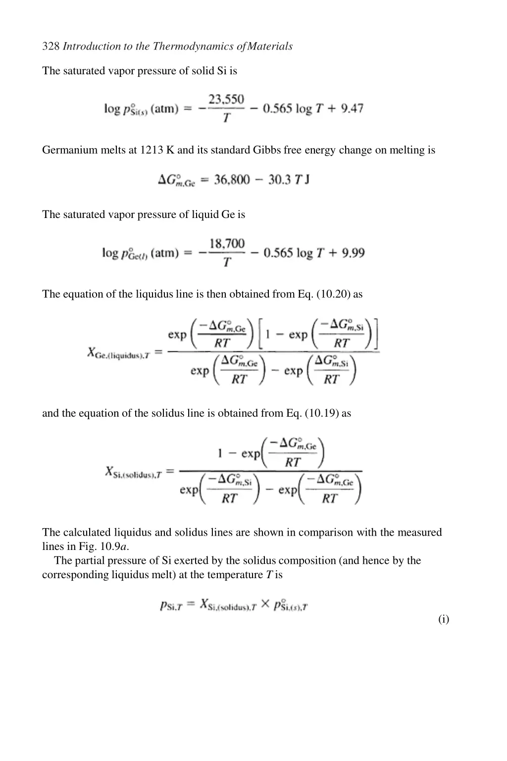328 introduction to the thermodynamics ofmaterials