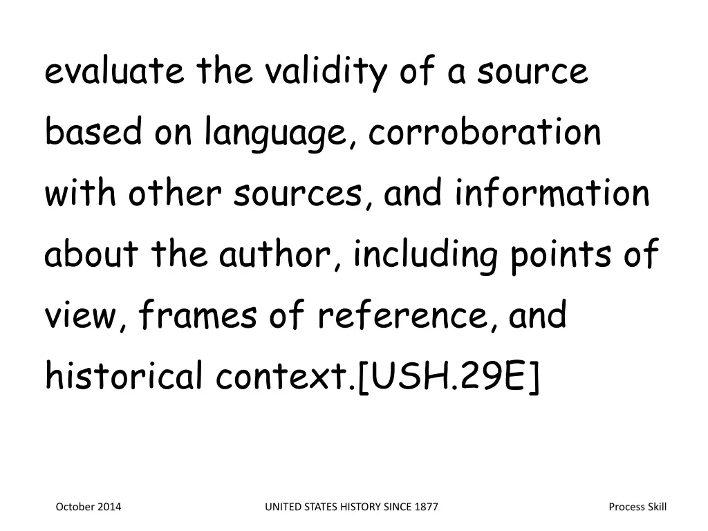 evaluate the validity of a source based