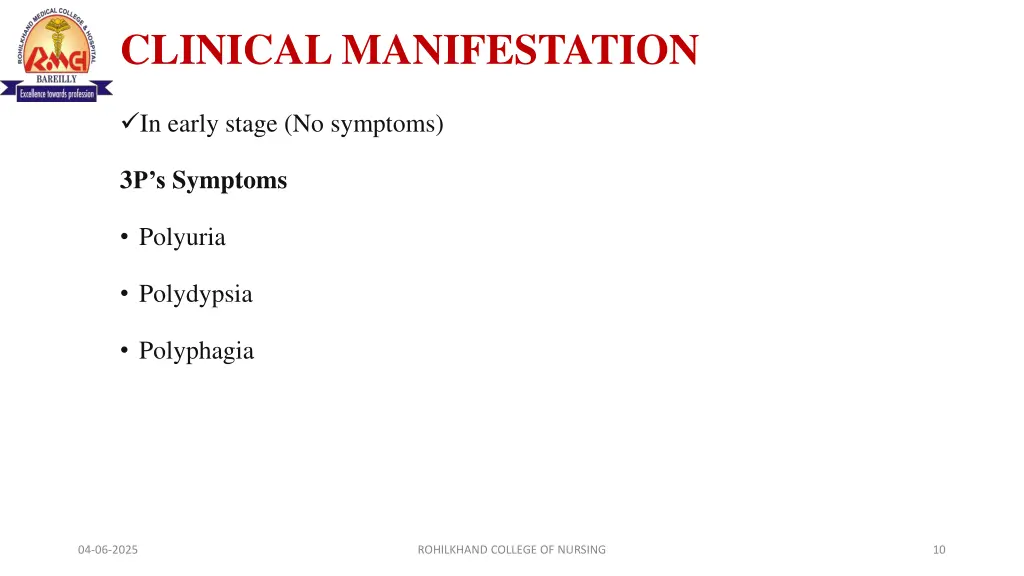 clinical manifestation
