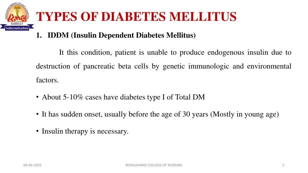 types of diabetes mellitus