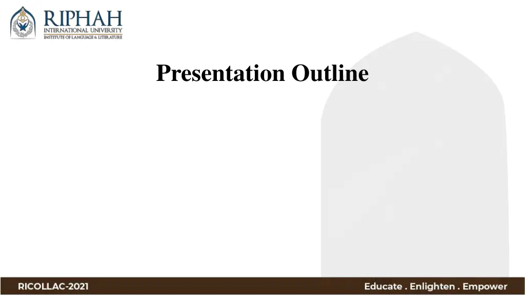 presentation outline