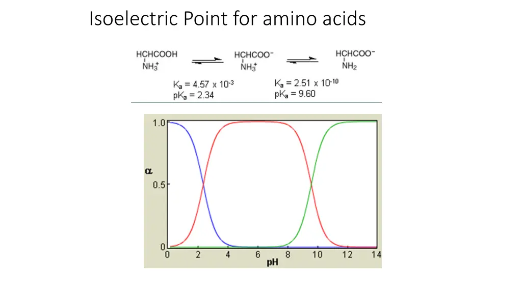 isoelectric point for amino acids