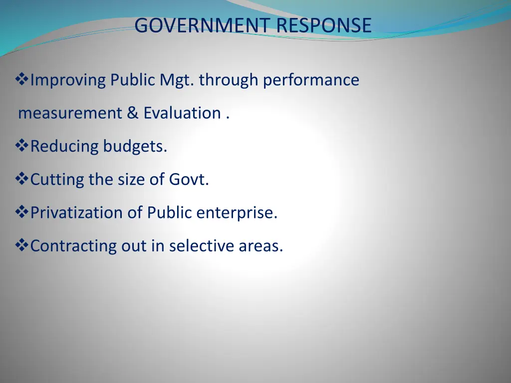government response