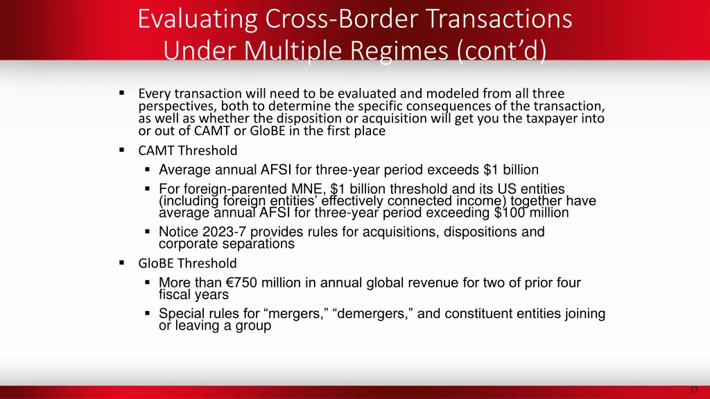 evaluating cross border transactions under 2