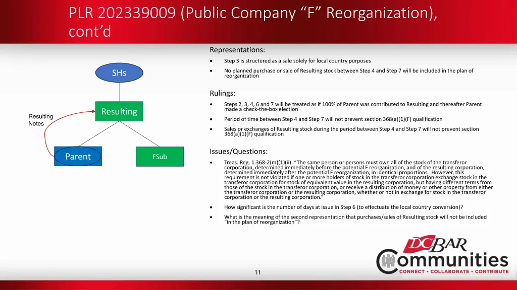 plr 202339009 public company f reorganization 2