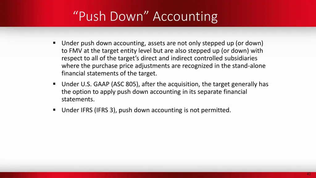 push down accounting