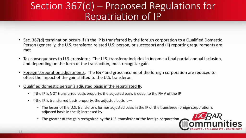 section 367 d proposed regulations 1