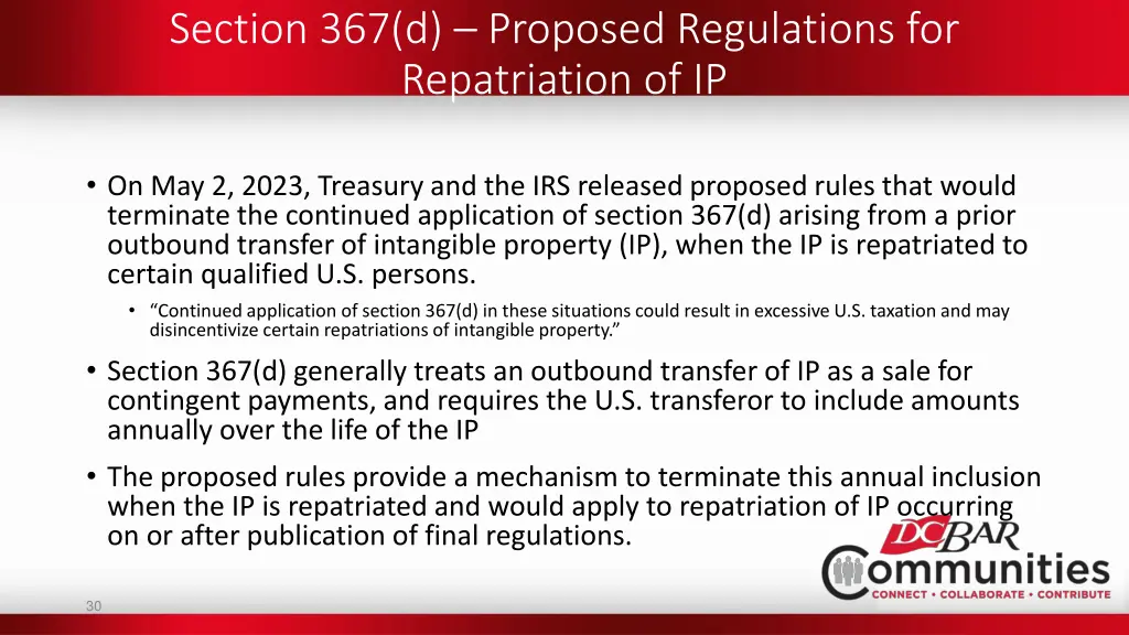section 367 d proposed regulations