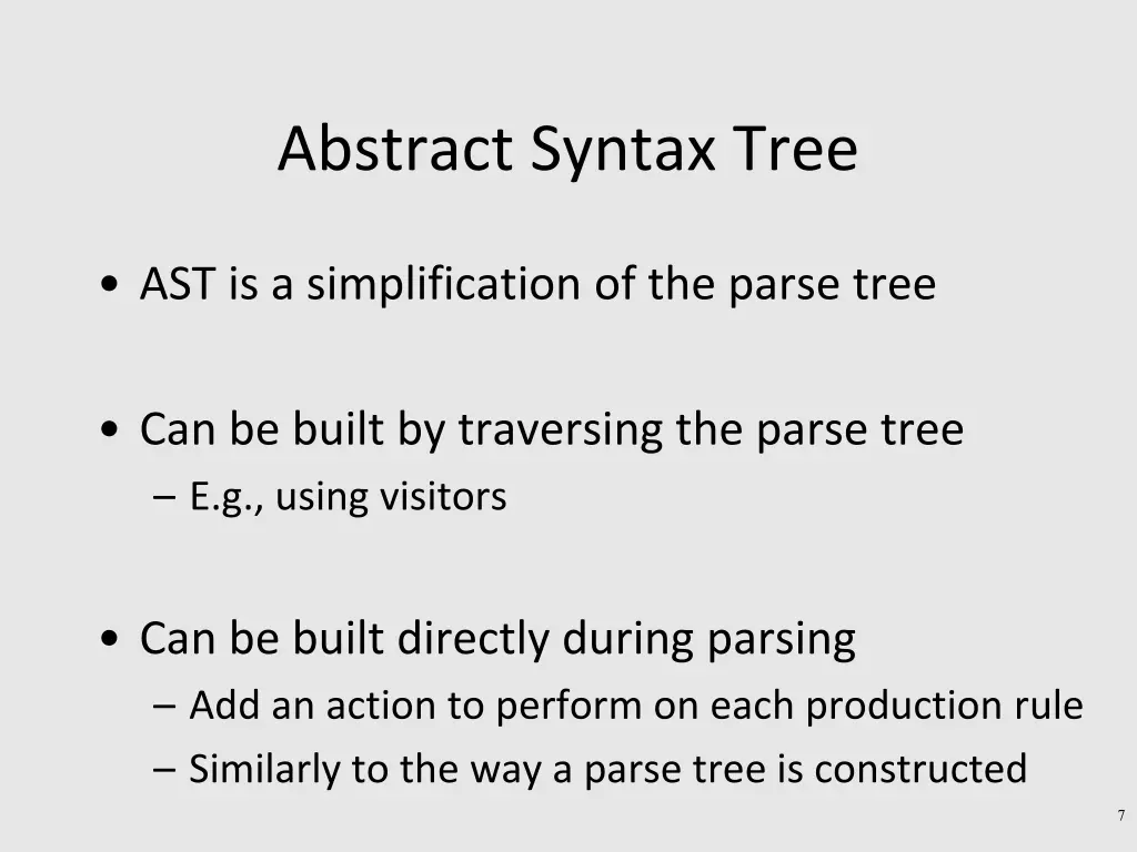 abstract syntax tree