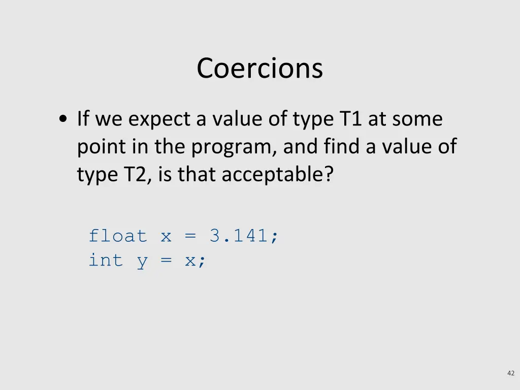 coercions