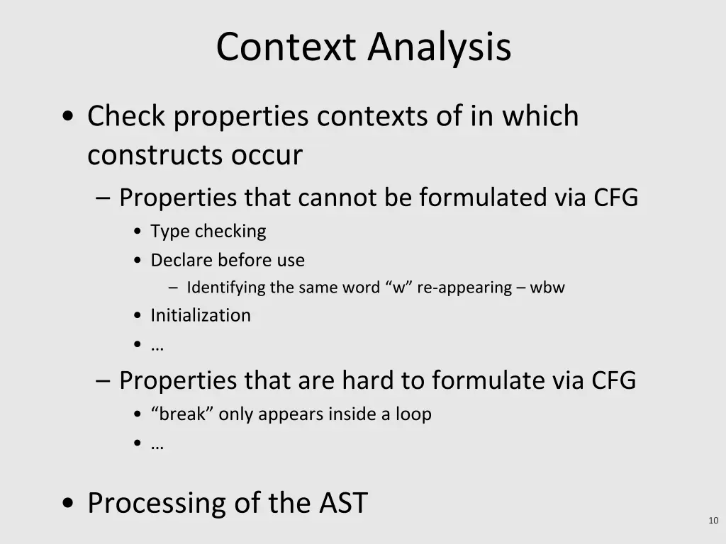 context analysis