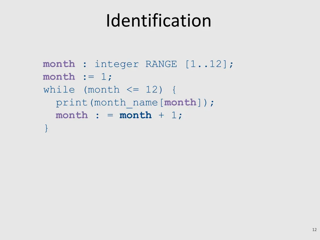 identification
